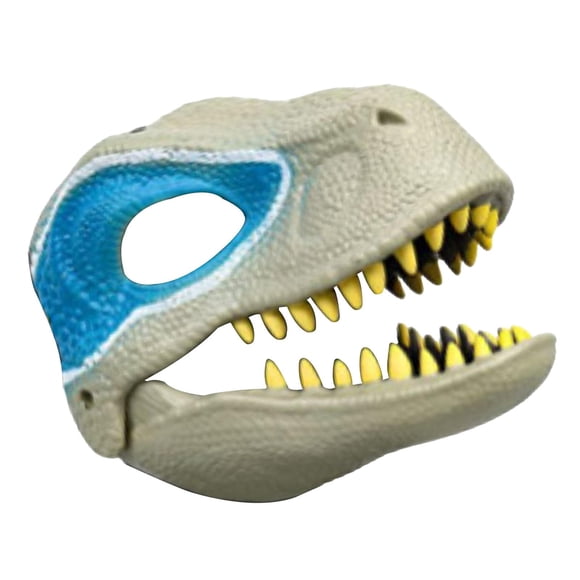 Máscara de dinosaurio Látex Tiranosaurio Rex Máscara Accesorios para fotos Novedad Mandíbula móvil Máscara de animal de Halloween para fiesta de