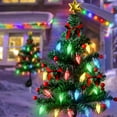 thumbnail image 2 of Solar Christmas Tree with LED Lights Outdoor Solar Christmas Decorations Waterproof Solar Powered Prelit Christmas Tree for Holiday Pathway Garden Yard (Solar Christmas Tree, 2 of 7