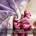thumbnail image 5 of NC Plush Fleece Bed Blanket, Soft, Reversible Warm Blanket King 83"x93", Lavender Floral, 5 of 6
