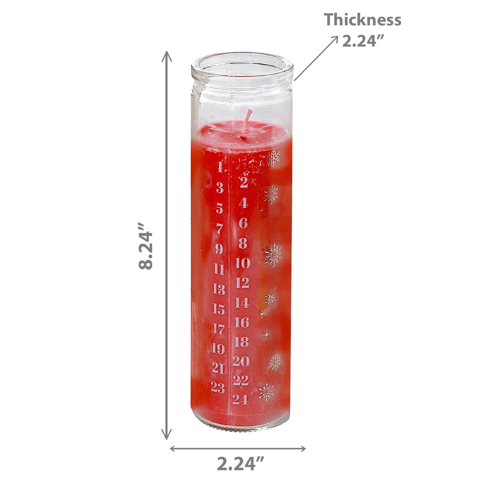 10.6Oz Advent Countdown Scented Candle (Snowflake) - Set of 2