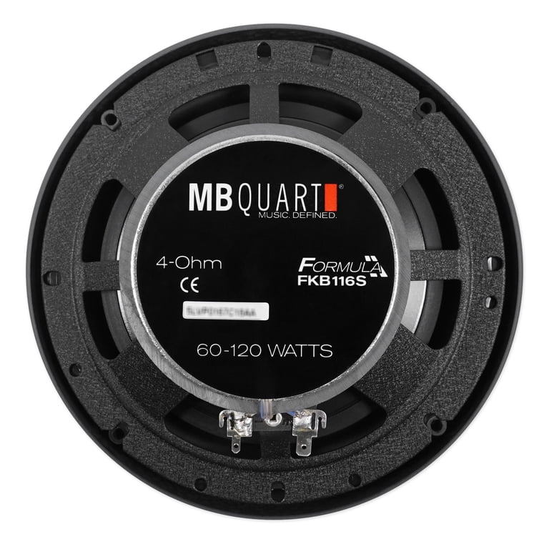 MB Quart FKB116S Formula Slim Mount Car Speakers (Black, Pair