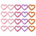 thumbnail image 1 of Heart Shaped Snap Hook for Diy Projects and Jewelry Making Zinc Alloy Assorted Color Connecting Items 20Pcs, 1 of 4
