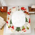 thumbnail image 4 of Manfei Christmas Tree Fitted Sheet Green Queen Bedding, Coral White 3-Piece 1 Fitted Sheet and 2 Pillowcases, 4 of 6