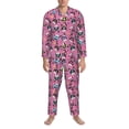 thumbnail image 3 of Uemuo Colorful Cute French Bulldog Pattern 2-Piece Loungewear Set - Men’s Soft Sleepwear, Cozy Winter PJs, Comfy Sleep Set-X-Large, 3 of 7
