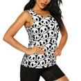 thumbnail image 2 of Xecao Cute Panda print women's scoop neck, loose-fit workout tank tops for the gym., 2 of 9