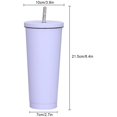 thumbnail image 4 of Stainless Steel Tumbler with Straw and Lid, Double Wall Vacuum Insulated Tumbler cup, 4 of 4