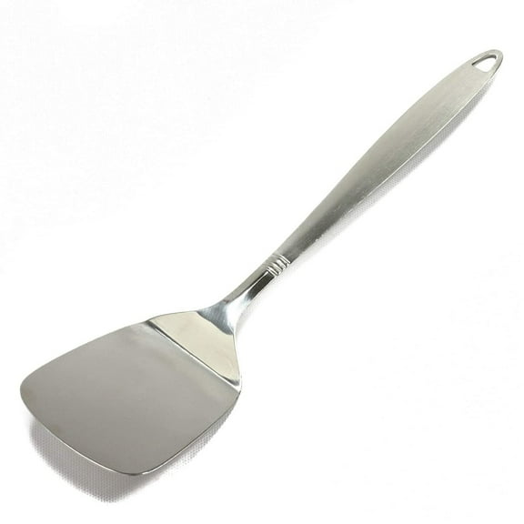 Chef Craft 12.5" Stainless Steel Solid Turner Spatula with Attractive Brushed Finish Handle