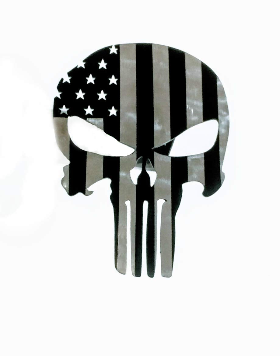 Subdued American Warrior Punisher Trailer Hitch Cover 