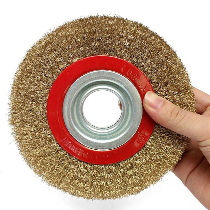 1" 2" 3" 4" Wire Brush Copper Plated Wheel for Bench Grinder Polishing Buffing