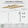 thumbnail image 6 of VVENACE Electric Standing Desk, Office Desk, Computer Desk, 63 inch 4 Memory Height Ergonomic Sit Stand up Desk, Height Adjustable Desk, Oak, 2 Split Boards, 6 of 11