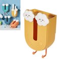 thumbnail image 5 of Wall Tissue Box Decorative Multifunctional Cartoon Napkin Dispenser Holder with Hook for Kitchen Bathroom Yellow, 5 of 5