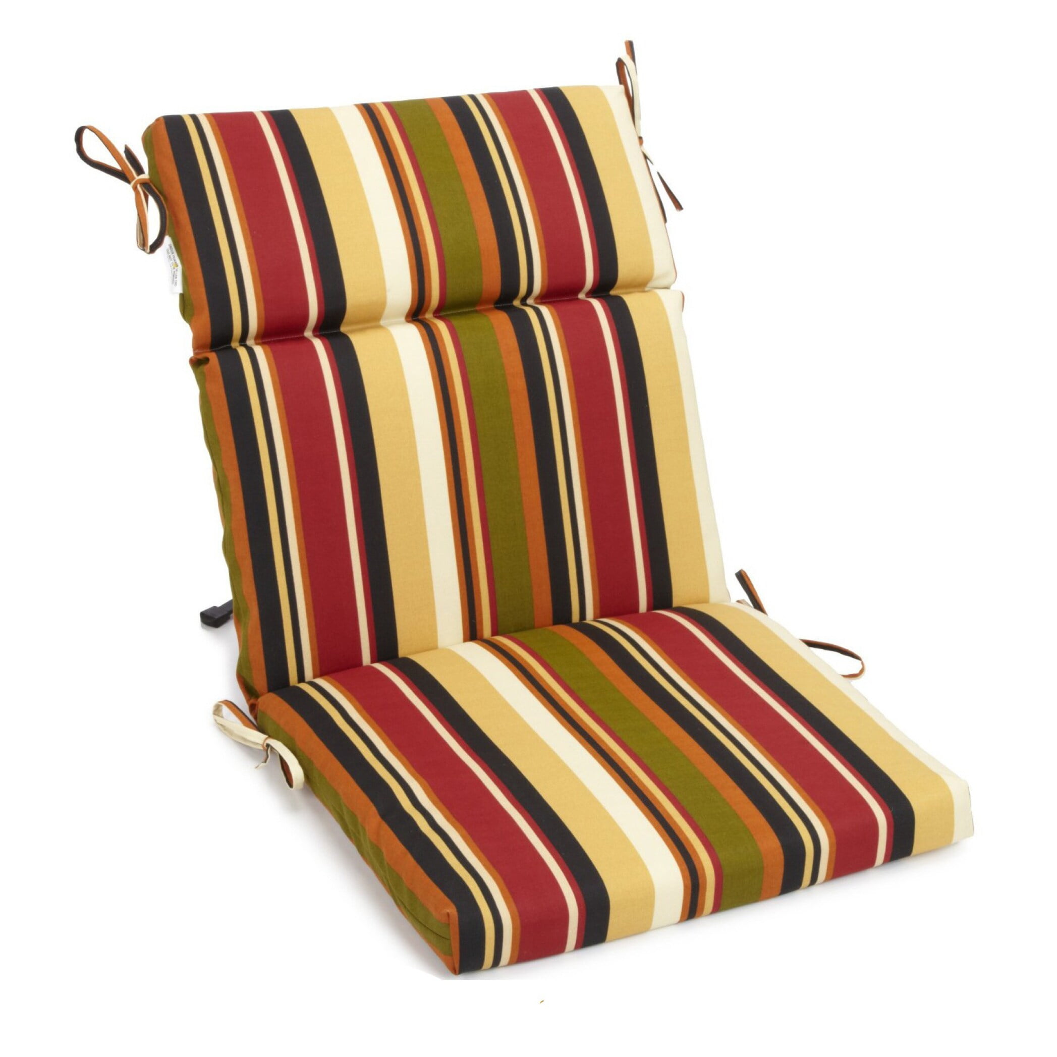 22-inch by 45-inch Spun Polyester Outdoor Squared Seat/Back Chair Cushion-Color:Alinea Pompeii