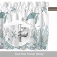 thumbnail image 6 of Summer Marine Life Valance Curtain for Windows Nautical Starfish Ocean Seahorse Sea Turtle Coastal Rod Pocket Curtain Valances Short Window Treatments for Kitchen Bathroom Laundry 42 x 12 Inch, 6 of 9