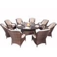 thumbnail image 2 of Direct Wicker 8 Seat Round Gas Fire Pit Dining Table With Eton Chair, 2 of 10