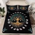 thumbnail image 2 of Homewish Magic Life Tree Twin Sheet Sets, Rustic Mystic Moon Sun Twin Fitted Sheet, Teens Adult Men Women Flat Sheet, Breathable Home Decor, 3pcs, 2 of 7