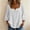 White, variant on ZGRBOU 3/4 Sleeve Cotton Linen Shirts for Women Square Neck Button Loose Basic Tops Summer Casual Solid Daily T-Shirts