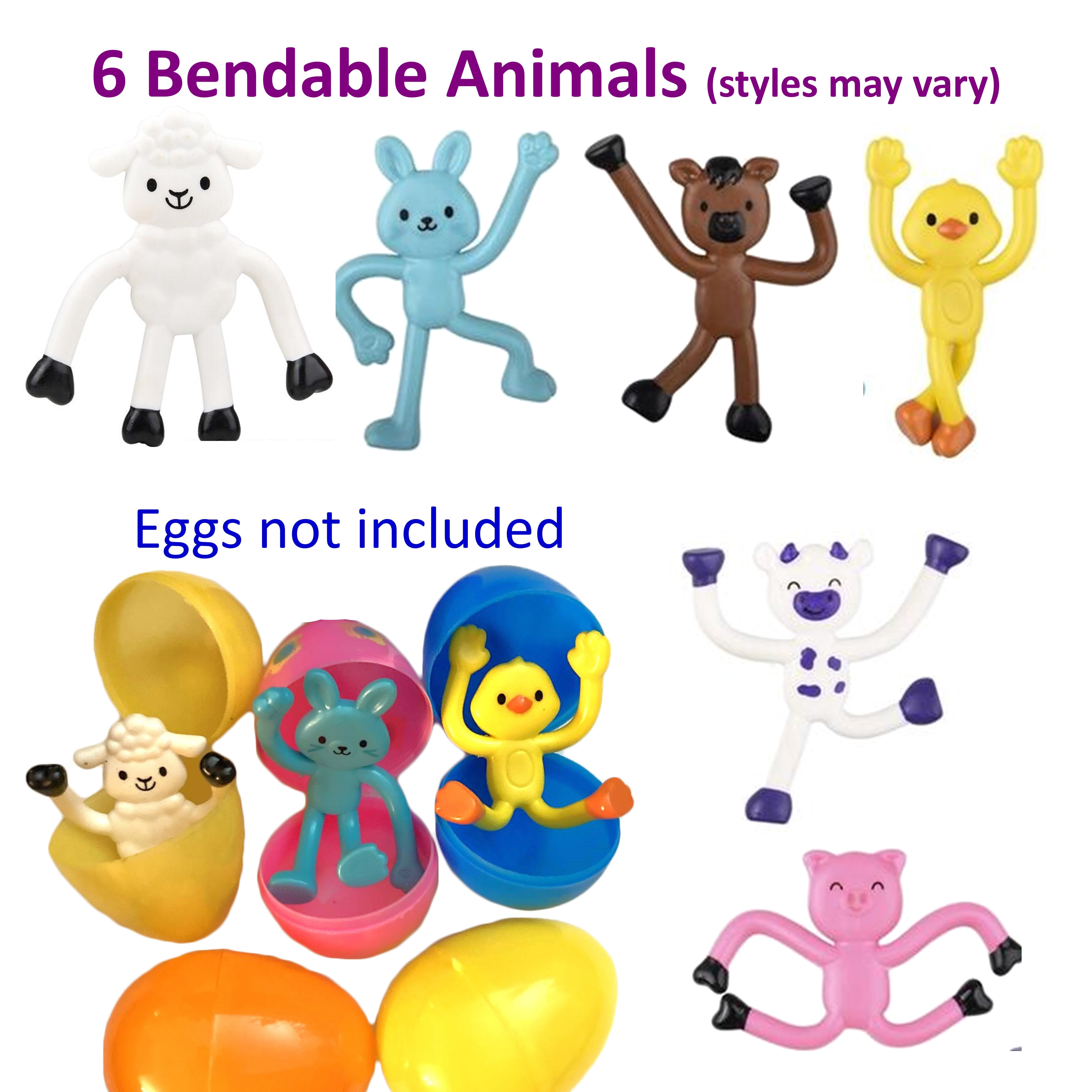 66 Pc Easter Egg Hunt Fillers/Stuffers - Small Easter Toy Assortment (instead of candy) for Easter Baskets & Pinatas
