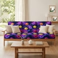 thumbnail image 3 of Couch Cushion Covers 3 Pcs Dazzling Bowling Sports Stretch Sofa Cushion Slipcovers Modern Ball Sport Purple Soft Sofa Cover Elastic Non-Slip Sofa Seat Cover Furniture Protector, 3 of 7