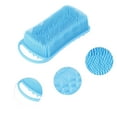 thumbnail image 3 of Unique Bargains 1 Pc Double Side Body Bath Brush Back Scrubber for Shower 5.12"x2.52"x1.38" Blue, 3 of 6