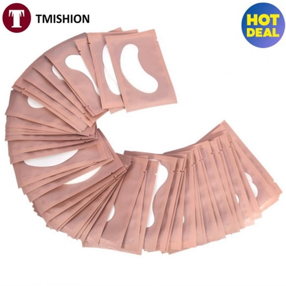 50 pares/set de hidrogel para extensiones de pestañas, parches para ojos, almohadillas adhesivas, herramienta de maquillaje, color rosa