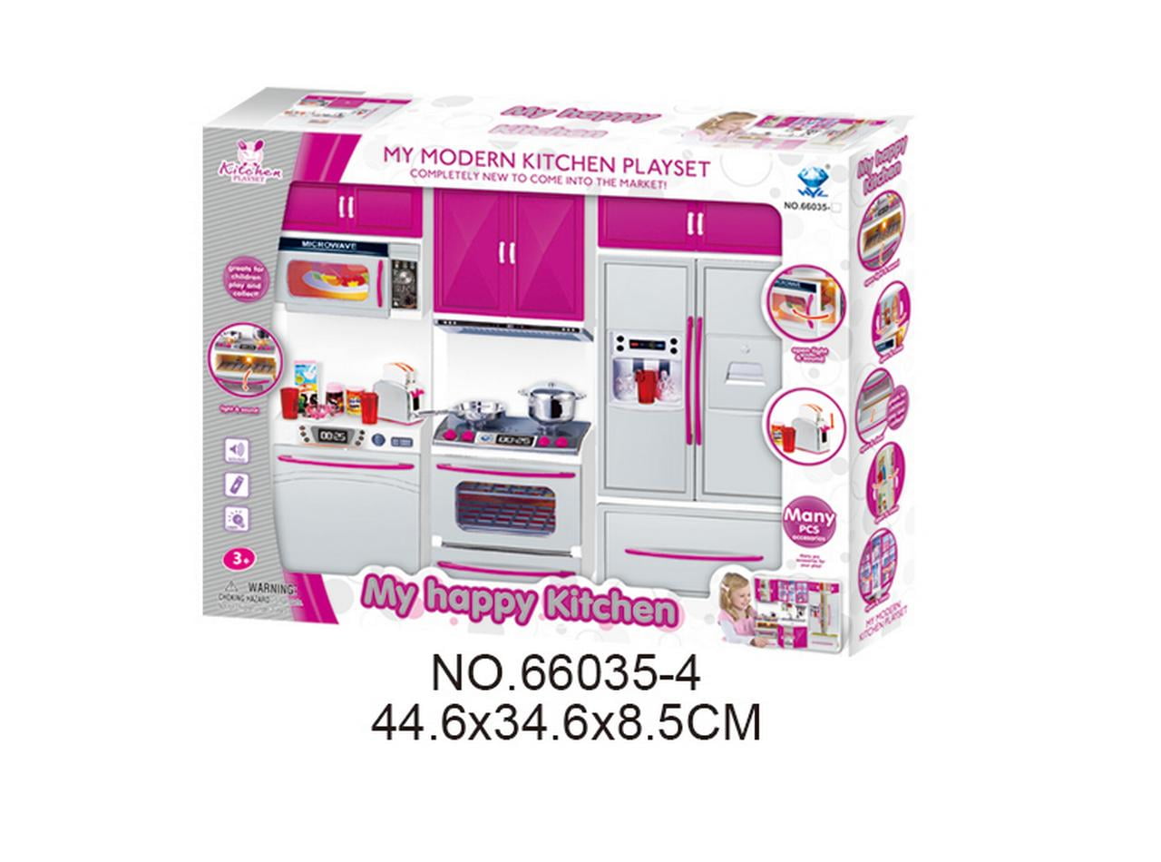My Modern Kitchen Full Deluxe Kit Battery Operated Kitchen Playset Refriger... 