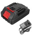 thumbnail image 1 of Tignapoo Rechargeable 21V Makita Battery & Adapter Kit for Portable Mini Angle Grinder, 1300mAh x 5, 110-240V, US/EU Plug Option, 1 of 4
