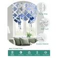 thumbnail image 2 of Blue Morocco Tie Up Curtains for Windows 54 Inch Length Balloon Curtains Kitchen Adjustable Balloon Window Shade Vintage Graffiti Paint Art Boho Dappled Tie Up Valance Bathroom Curtain Window 42"x54", 2 of 6