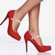 thumbnail image 5 of 4 pares de correas ajustables para zapatos de tacón alto, antideslizantes, de piel sintética, elásticas, de repuesto, para zapatos sueltos, color negro y dorado., 5 of 7