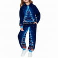 thumbnail image 4 of Mercatoo Boys Girls Christmas Pants Sets Sweatsuit 2 Piece Hoodie and Sweatpants Print Thicken Fall Winter 1racksuit Pants Sets, 4 of 8