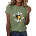thumbnail image 2 of Ovbmpzd Hauts pour Femmes Verts Confortables Manches Courtes Chandail Amusant T-Shirts Graphiques TG, 2 of 5