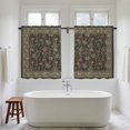 thumbnail image 4 of Sage Green Floral Boho Tier Curtains 54 Inch Length, Ethnic Tribe Abstract Flower Cafe Short Curtains for Bathroom Over Sink, Small Kitchen Curtain Light Filtering Tiered Drapes 2 Panels 27.5"Wx54"L, 4 of 8