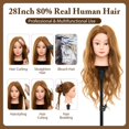 thumbnail image 2 of Cabeza Maniquí Neverland Belleza y Salud con 80% Cabello Humano Real, 2 of 9