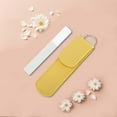 thumbnail image 6 of Unique Bargains Glass Multifunctional Nail File with Leather Pouch 1 Set Yellow, 6 of 6