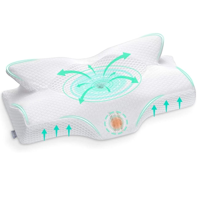 Almohada Cervical Elviros Viscoelástica Contorno Ortopédica Ergonómica