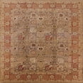 thumbnail image 1 of Ahgly Company Machine Washable Indoor Square Industrial Modern Mahogany Brown Area Rugs, 7' Square, 1 of 7