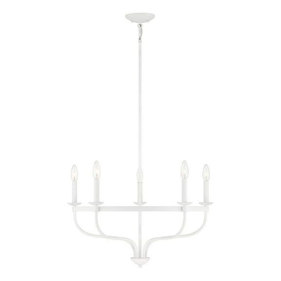Trade Winds Jason 5-Light Chandelier in Bisque White