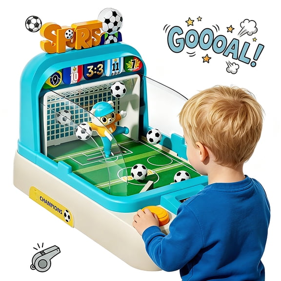 FruitLa Table Top Soccer Game for Kids, Mini Foosball with Moving Goalie & Slam Buttons, 2-Player Interactive Football Toy Birthday Gifts for Boys Girls 3-12 Year Old