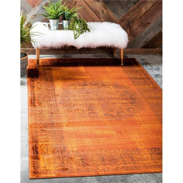 Unique Loom 3134886 Tapis Rectangulaire Cyprès Impérial 2 x 3 Pi, Terracotta