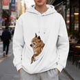 thumbnail image 7 of CCRFTGI Cat Dog Pouch Hoodie for Women Fuzzy Kangaroo Kitten Puppy Holder Hoodie Fleece Cat Carrying Hoodie Wearable Dog Carrier Sweatshirt White L, 7 of 7