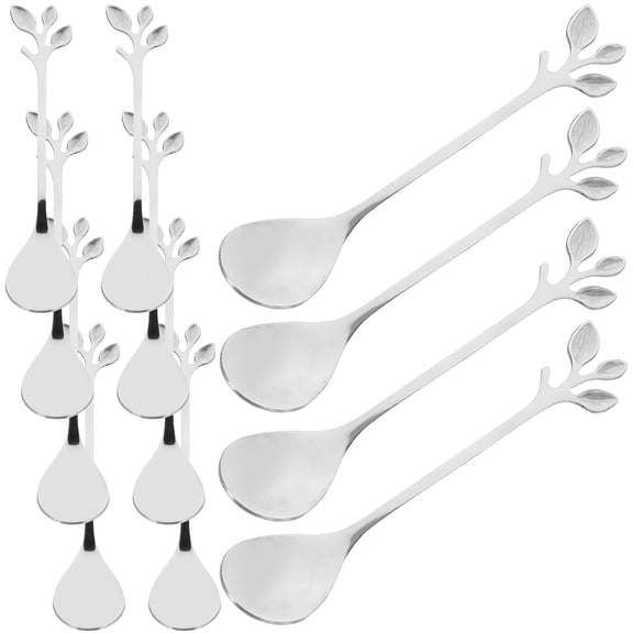MLINS 12pcs Stainless Steel Cocktail Stirrer Set with Coffee Spoons for Mixing Drinks and Cocktails