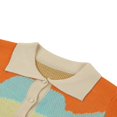 thumbnail image 3 of Women‘s Button Down Sweater Crop Tops Long Sleeve Color Block Knit Cardigan Lapel Spring Fall Outwear, 3 of 6