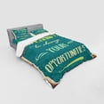 thumbnail image 3 of Ambesonne Saying Bedding Set 3 Pcs, Retro Poster, Twin XL, Jade Green Tan, 3 of 3
