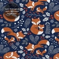 thumbnail image 5 of Shower Curtain, Vintage Blue Fox Family Waterproof Fabric Plastic Shower Curtain, Drying Fast Bathroom Curtain with 9 Buttonholes, Ruffle Shower Curtain 60x72in, 5 of 8
