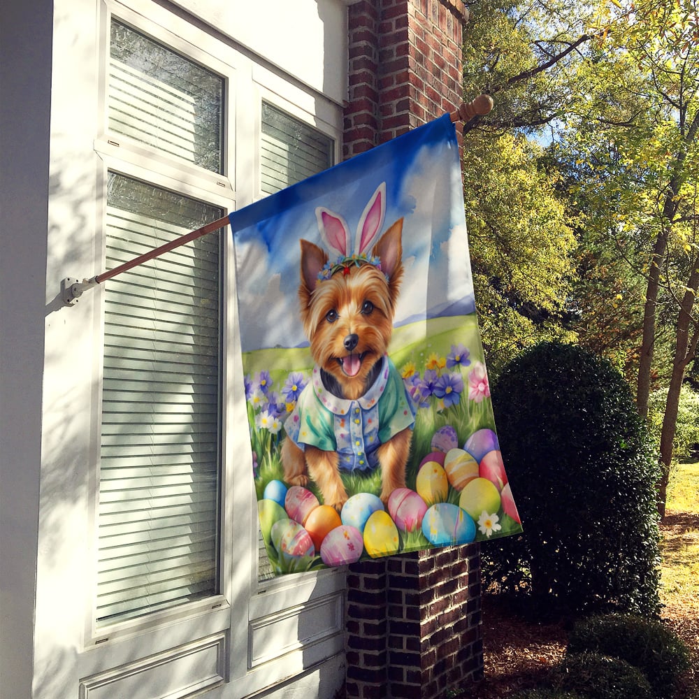 Australian Terrier Easter Egg Hunt House Flag