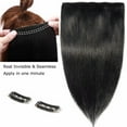 thumbnail image 6 of Benehair Clip In Hair Extensions One Piece 100% Remy Real Human Hair Weft 3/4 Full Head Straight Hair Balck for Women, 6 of 13