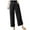 Black, variant on Solid Color Pants Waist Elastic Band Balloon Linen Loose Casual Women Summer Trousers Fashionable Classic Leisure Workout Training Joggers Bottoms