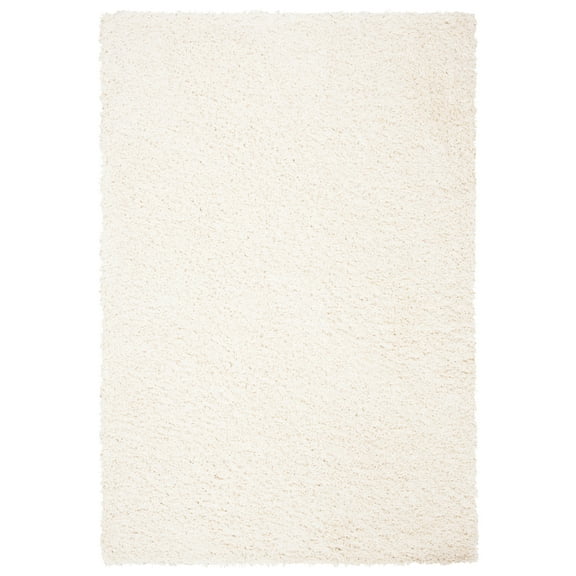 SAFAVIEH August Sophia Solid Shag Area Rug, Ivory, 10' x 14'