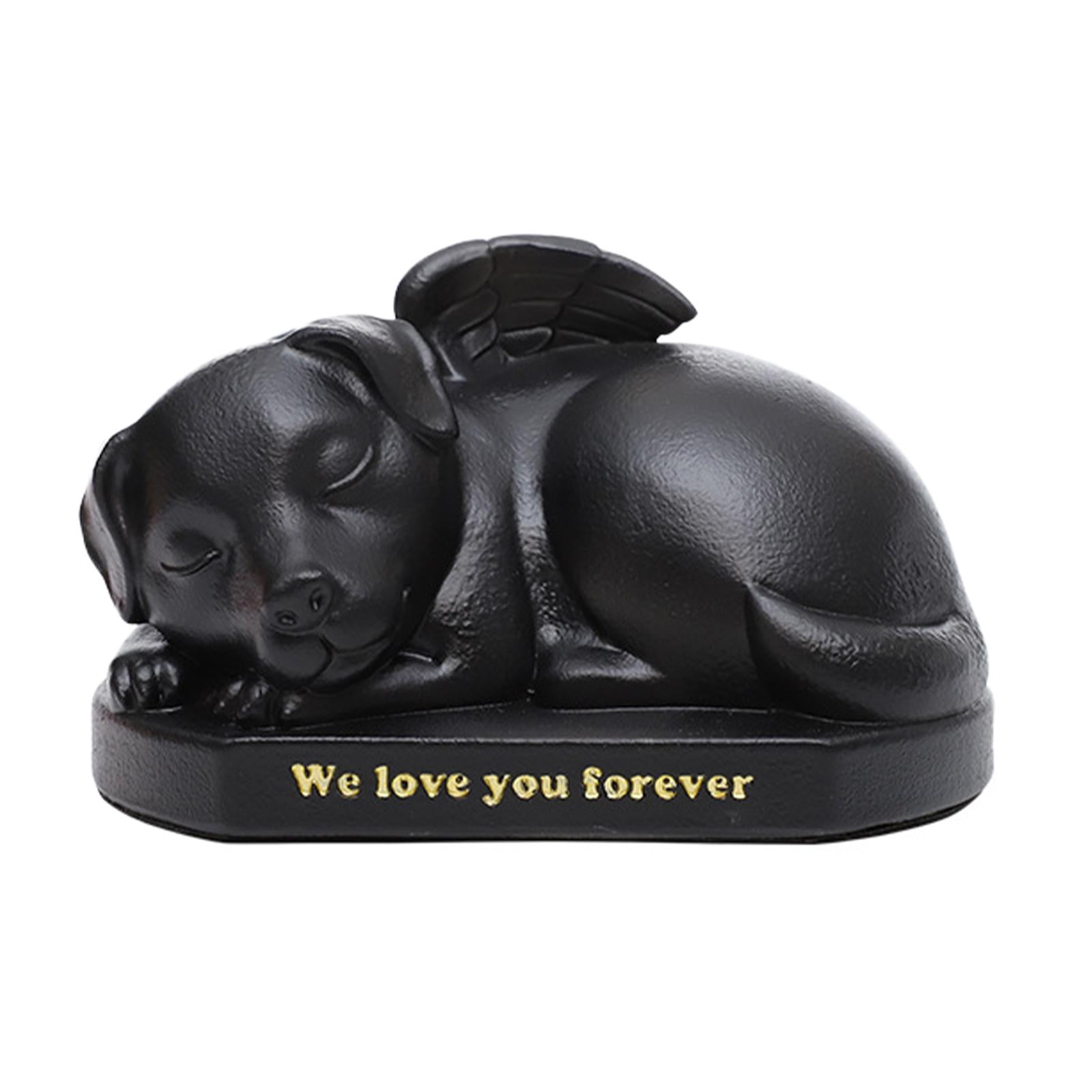Pet Urns Cremation Memorial Urn Funeral Small Animal Pet Supplies Casket Sleeping in Angel Wing Statue Memory for Living Room for Dog