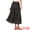 Black, variant on DARING DIVA Women's Floral Maxi Skirt Elastic High Waist A Line Skirts X-Small Dark Blue