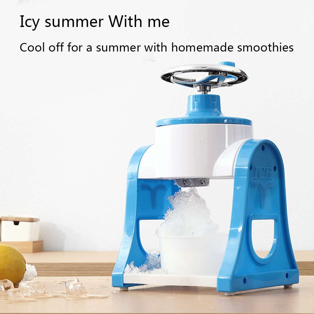 Portable Manual Ice Crusher Shaver Handheld Snow Crushing Ice Machine Stainless Steel Shredding Ice Slush Maker for Household